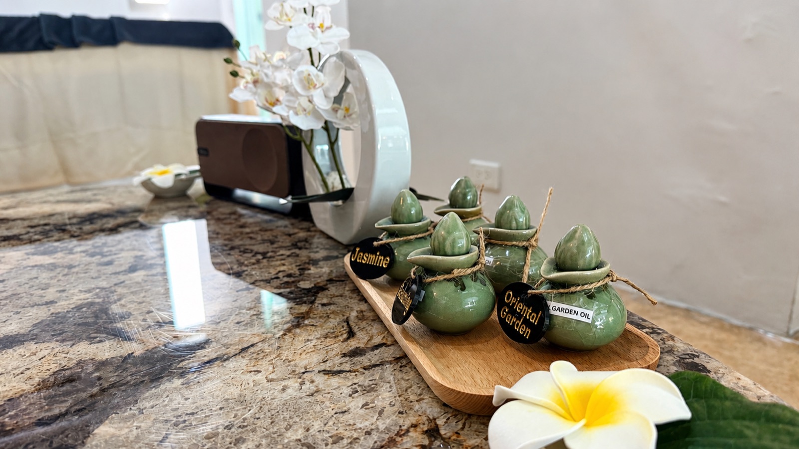 Signature aroma oil blends at Aura Vita Spa, Patong Signature aroma oil blends at Aura Vita Spa, Patong